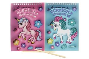 Vyškrabovací sešit jednorožec