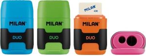 Ořezávátko Milan COMPACT DUO (064) na 2 tužky s gumou