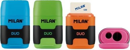 Ořezávátko Milan COMPACT DUO (064) na 2 tužky s gumou
