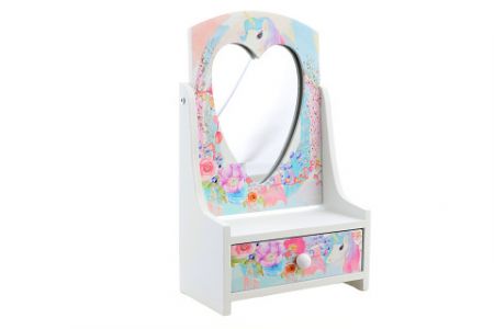 Šperkovnice dřevěná se zrcátkem jednorožec