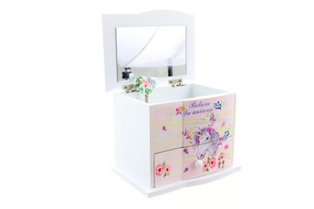 Šperkovnice dřevěná hrací jednorožec