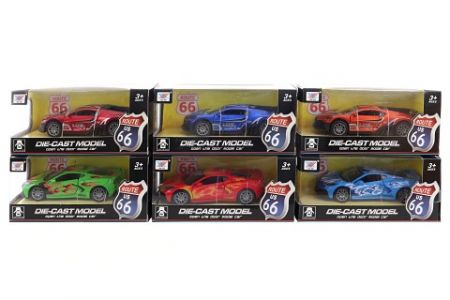 Auto kovové sportovní na zpětný chod