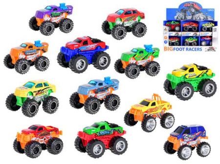 Auto terénní 7,5-8,5cm kov na volný chod 12druhů v krabičce