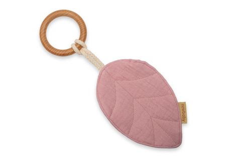 Kousátko s listy New Baby Leaf pink