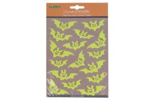 Nálepky svítící ve tmě 25x14,4 cm Netopýři HALLOWEEN