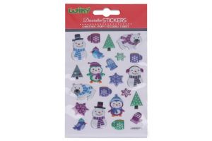 Nálepky 19x10,5 cm 3D VÁNOCE