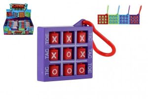 Přívěsek piškvorky plast 5x5cm 4 barvy