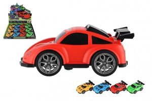 Auto závodní driftovací plast 10cm na zpětné natažení 4 barvy