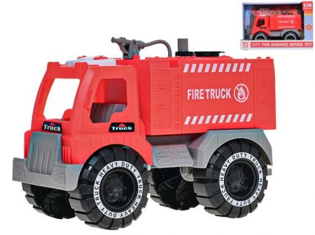 Auto hasičské 21,5cm stříkající s doplňky v krabičce