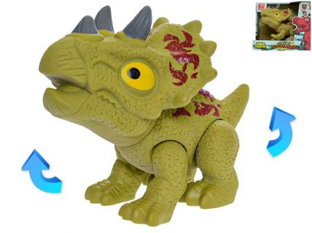 Dinosaurus Triceratops 17cm pohyblivé části v krabičce