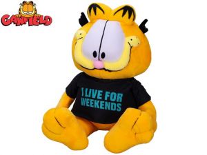 Garfield - "I live for weekends" 24cm plyšový sedící 0m+