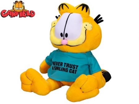 Garfield - &quot;Never trust a smiling cat&quot; 28cm plyšový sedící 0m+