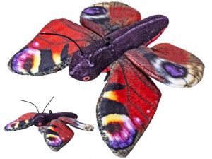 Motýl Babočka paví oko plyšová 14cm 0m+ v sáčku