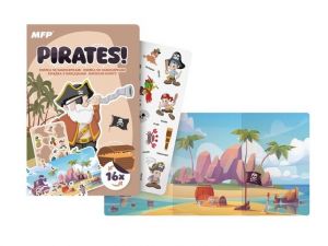 Samolepková kniha Piráti, 12x18cm, 16 samolepek