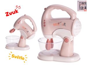 Kuchyňský robot 17cm na baterie se světlem a zvukem s doplňky v krabičce