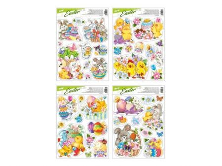 Okenní fólie velikonoční VE011 30x42cm s glitrem