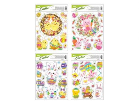 Okenní fólie velikonoční VE012 21x30cm s glitrem