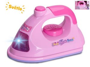 Žehlička 16cm na baterie se světlem a zvukem v krabičce