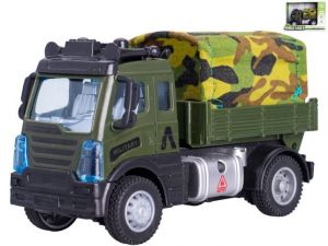 Auto vojenské 13cm zpětný chod s plachtou v krabičce