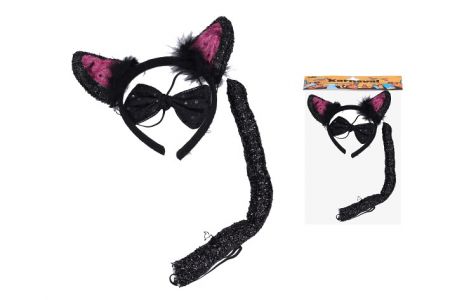 Set karneval - kočka černá