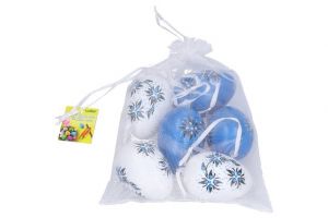 Vajíčko dekorační plastové mix 4x6 cm, 6 ks