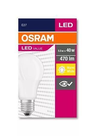 LED žárovka "Value", E27, globe, A60, 5W, 470lm, 2700K (MF), OSRAM 4052899326927