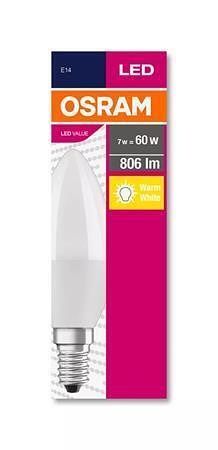 LED žárovka "Value", E14, candle, B38, 7W, 806lm, 2700K (MF), OSRAM 4058075152915