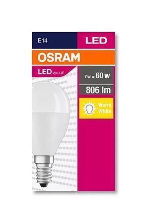 LED žárovka &quot;Value&quot;, E14, globe, P45, 8W, 806lm, 2700K (MF), OSRAM 4058075152939