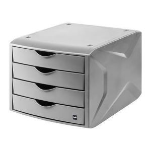 Zásuvkový box "Chameleon", 4 zásuvky, šedá, plast, HELIT H6429582