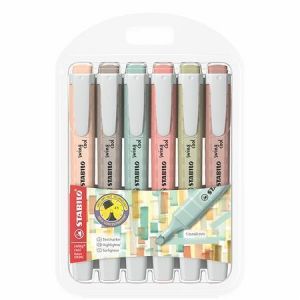 Zvýrazňovač "Swing cool NatureCOLORS", 1-4 mm, sada, 6 barev, STABILO 275/6-09