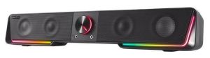 Reproduktor "GRAVITY RGB Stereo Soundbar", černá, 12W, 2x 3,5 mm jack + USB-A, SPEEDLINK S