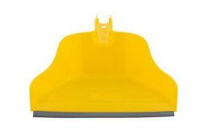 Lopatka na smetí "Handrix", žlutá, s gumovým okrajem, BONUS B345