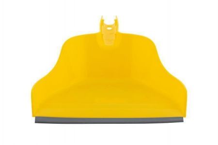 Lopatka na smetí "Handrix", žlutá, s gumovým okrajem, BONUS B345