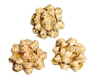 Rozeta 9cm kraft hvězdy LUMA mix