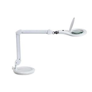 Stolní lampa &quot;Makro&quot;, bílá, LED, zvětšovací sklo, držák, MAUL 8263602