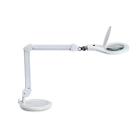 Stolní lampa &quot;Makro&quot;, bílá, LED, zvětšovací sklo, držák, MAUL 8263602