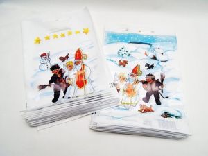 Taška igelitová mikulášské motivy 36x27 cm