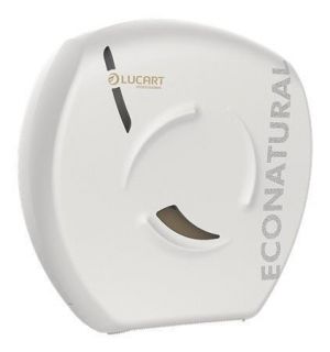 Zásobník na toaletní papír "EcoNatural Flow Jumbo", bílá, 35,7 x 35,2 x 14,2 cm, LUCART 89