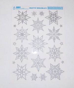 Vánoční okenní dekorace hvězdičky