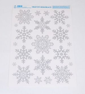 Vánoční okenní dekorace Vločky