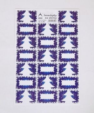 VELKÉ VÁNOČNÍ SAMOLEPKY NA DÁRKY-modré