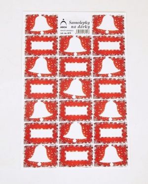 Etikety na dárky zvonky-červené