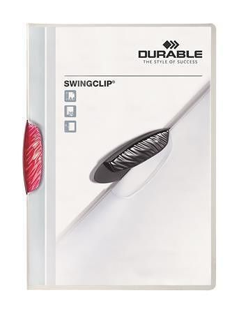 Desky s rychlovazačem "Swingclip 30", růžová, s klipem, A4, DURABLE 226035