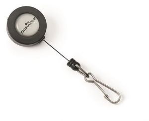 Držák jmenovek, antracitová, výsuvný, karabina, DURABLE 822158