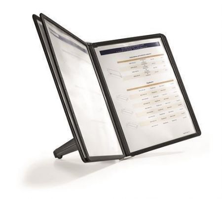 Stolní držák s kapsami "SHERPA", černá, 5 kapes, DURABLE 554001