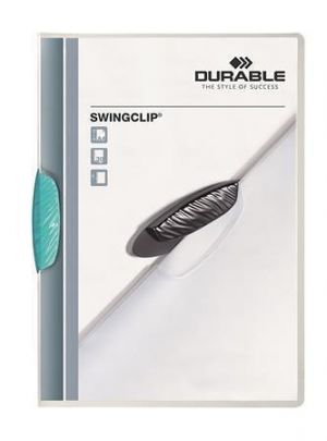 Desky s rychlovazačem &quot;Swingclip 30&quot;, světle modrá, s klipem, A4, DURABLE 226014