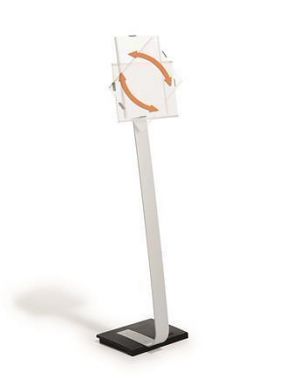 Informační stojan  "INFO SIGN", stříbrná, A4, podlahový, DURABLE 481223