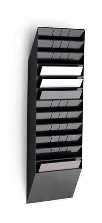 Stojan na katalogy "FLEXIBOXX", černá, nástěnný, horizontální, A4, DURABLE 1709781060