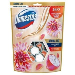 WC blok "Aroma Lux", jiřina a dračí květ, 4x 50 g, DOMESTOS 68689962
