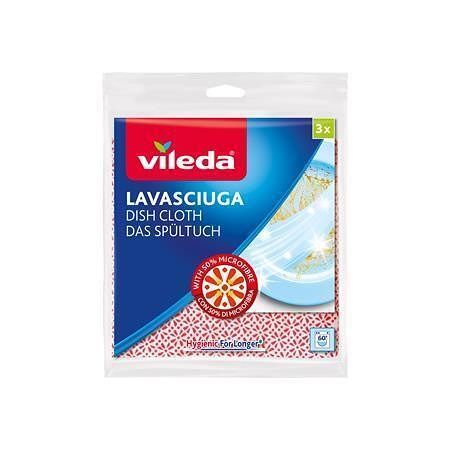 Hadřík na mytí nádobí, 50% mikrovláken, 3 ks, VILEDA F17302